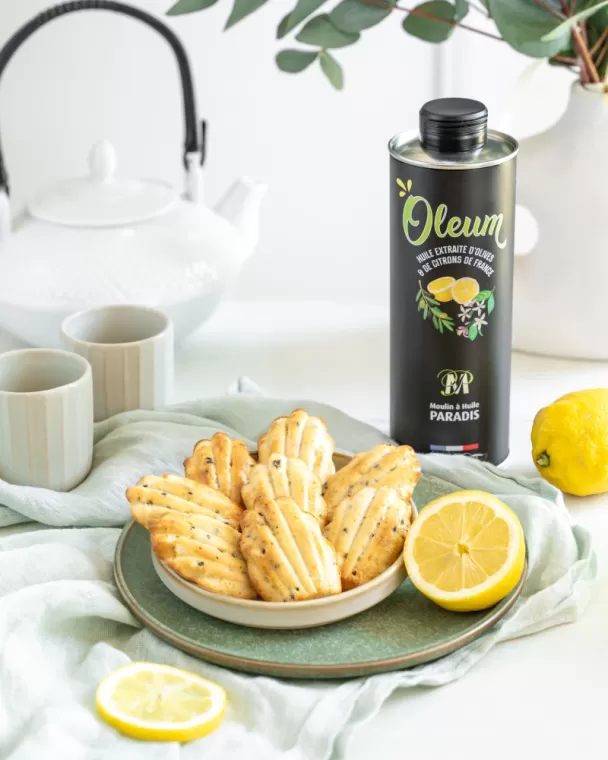 Recette Madeleines au citron et aux graines de pavot, Martignargues et à Saint-Maximin, Moulin à Huile Paradis